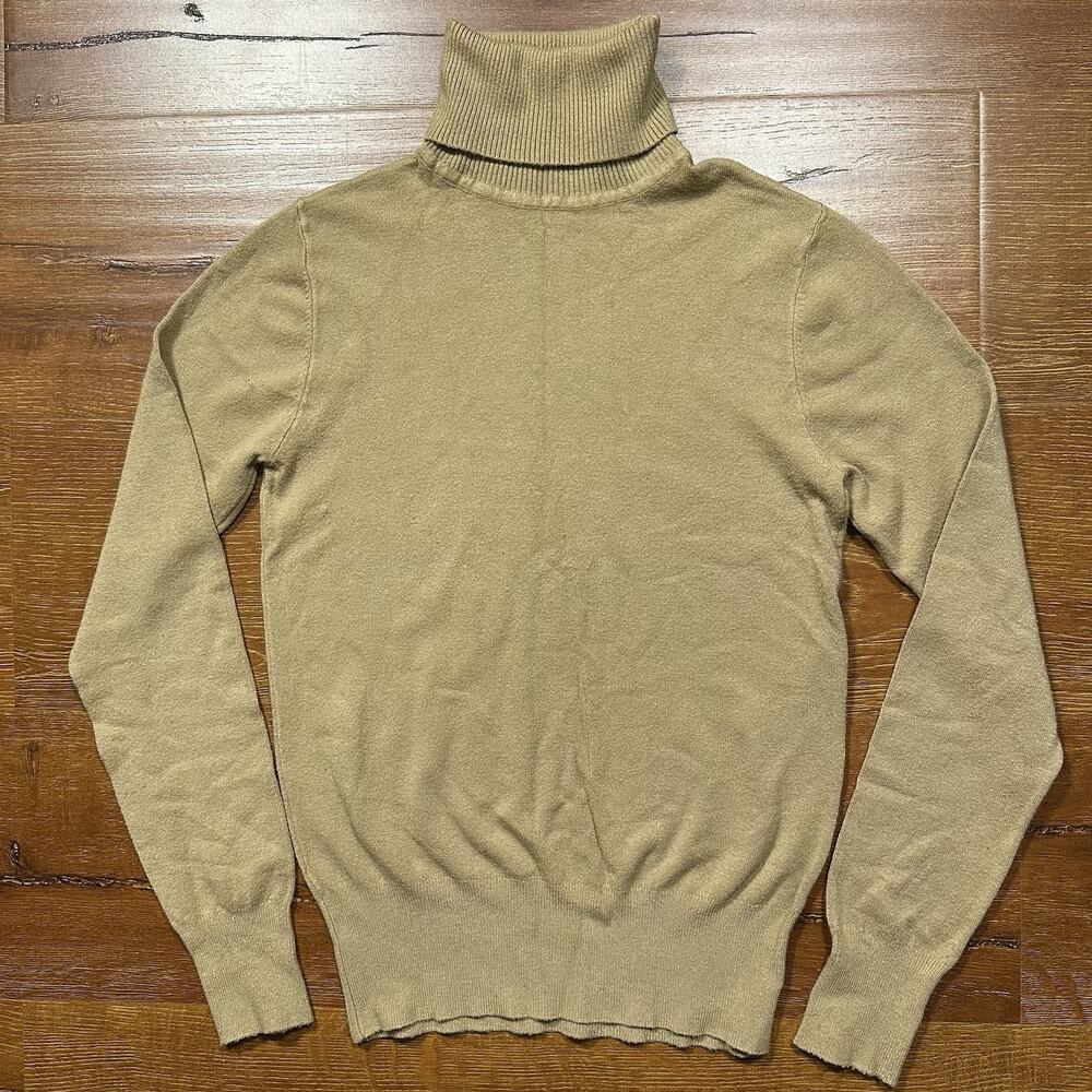 Adele Altman Turtleneck Sweater Womens S Brown Sweatshirt Quiet Luxury Chic Glam